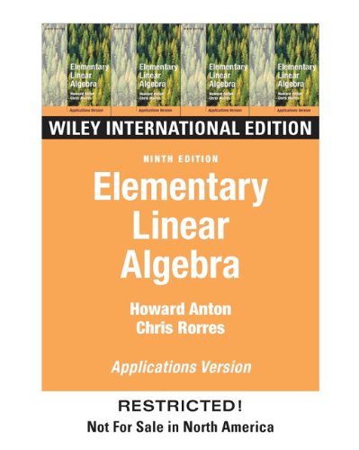Elementary Linear Algebra Ninth edition 詳細資料