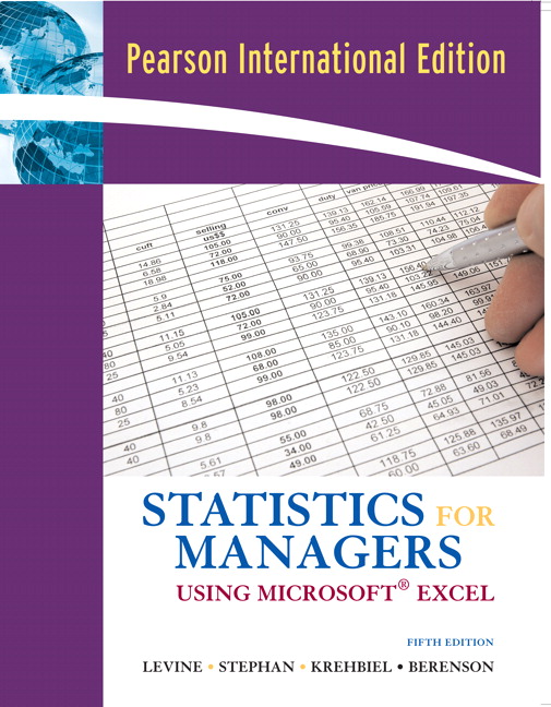 STATISTICS FOR MANAGERS USING MICROSOFT EXCEL 5/e 詳細資料